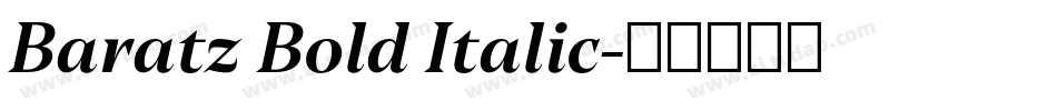 Baratz Bold Italic字体转换